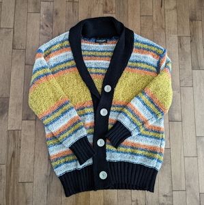 Boho Striped Cardigan Button-up Sweater